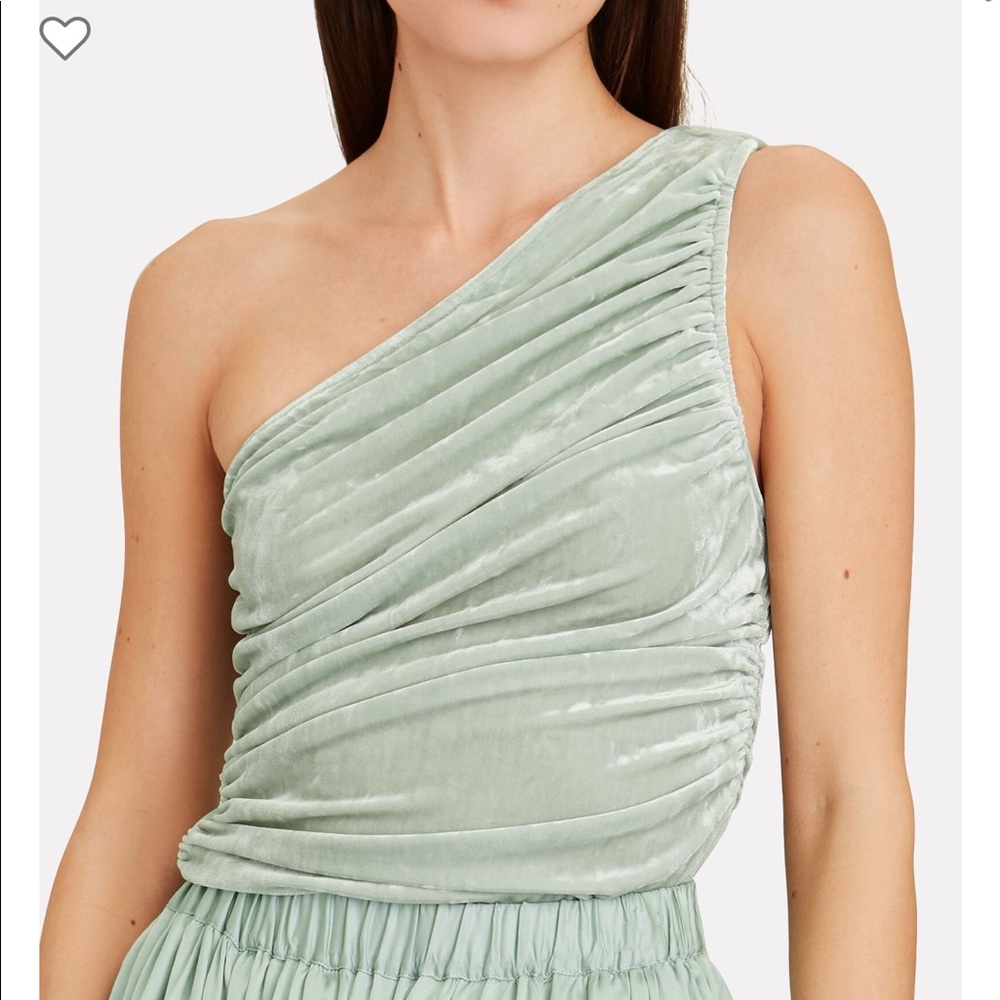 STAUD VELVET ONE SHOULDER TOP